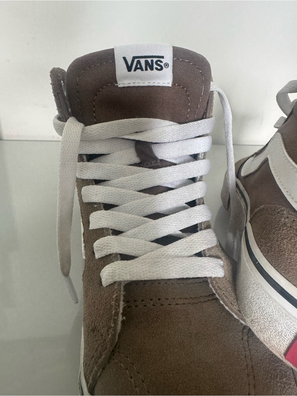 Vans Men’s Brown & White High-Top Skate Sneakers